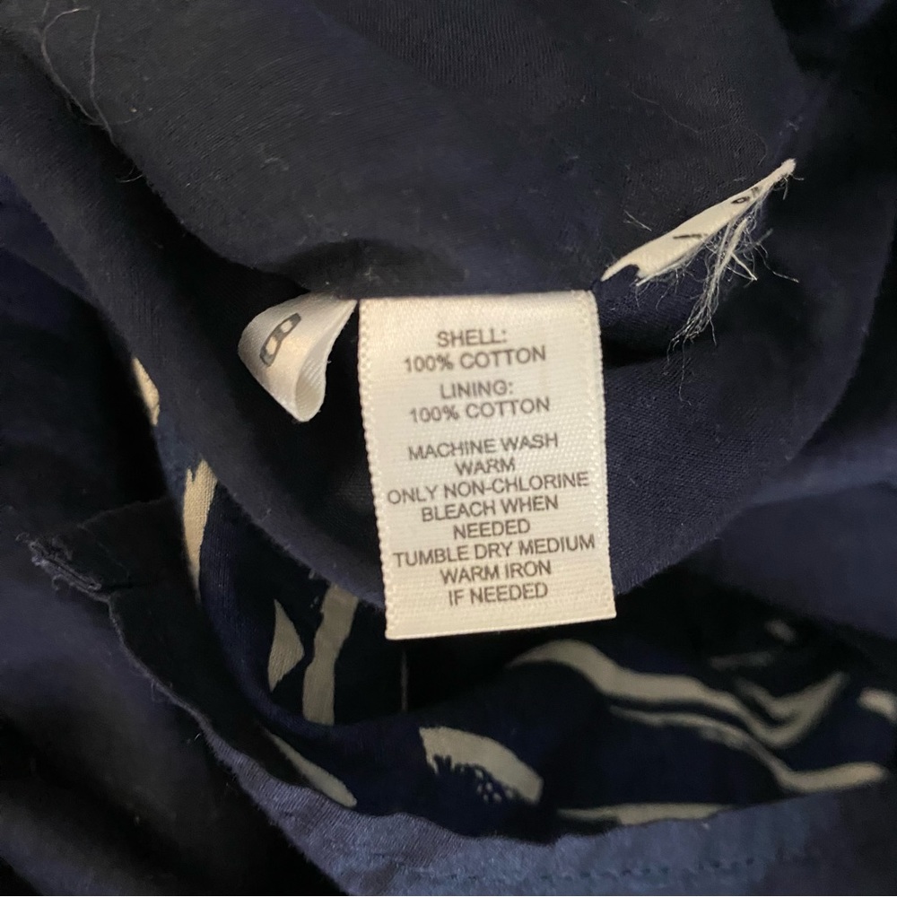 Ann Taylor LOFT spaghetti strap (adjustable) navy & cream dress size 6 - Picture 7 of 7